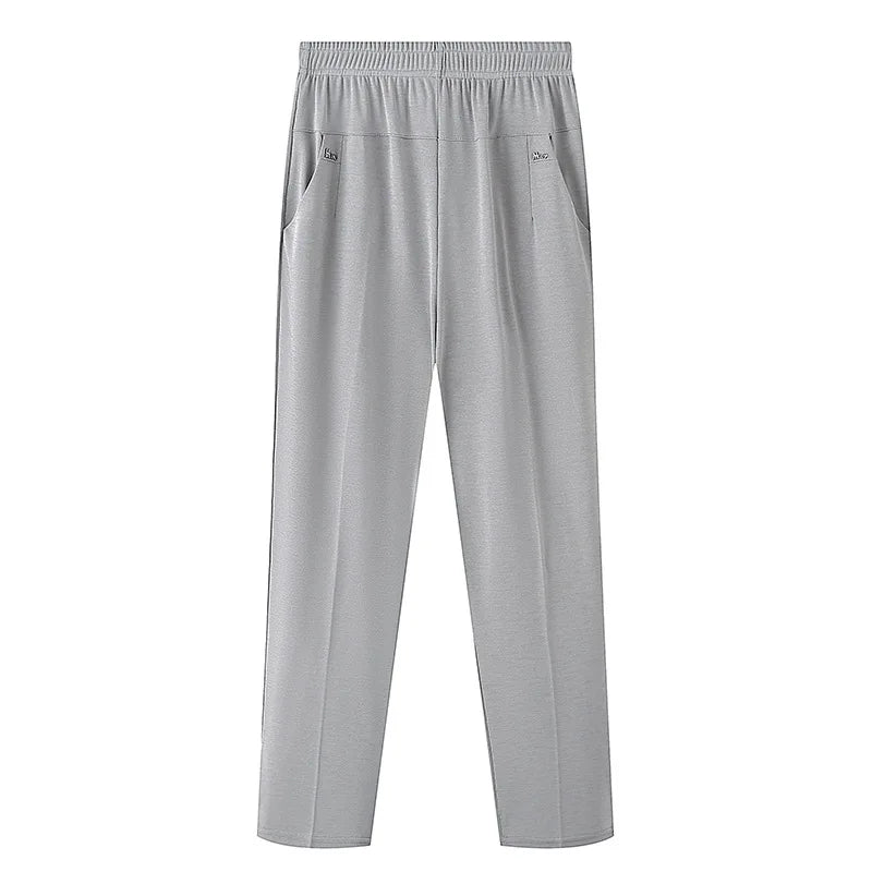 Middle Aged Women'S'S Pants 2026 New Summer Thin High Waiste Elastic Loose Straight Pants Female Casual Trousers 5Xl 6Xl 7Xl 8Xl