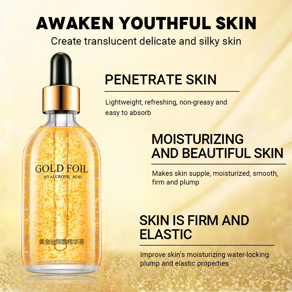 24k Gold Hyaluronic Acid Nicotinamide Face Serum - 100ml
