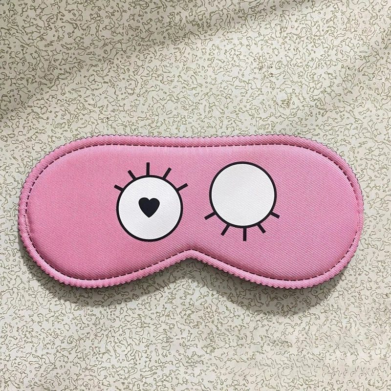 Cartoon Pattern Sleeping Eye Mask - Comfortable Light Blocking Blindfold