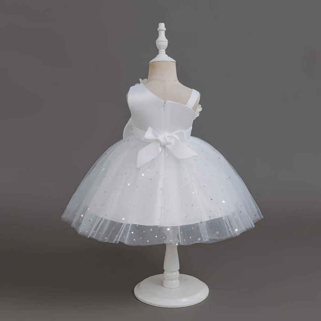 HETISO Baby Girls Dress Sling Elegant Kids Star Printed Birthday Party Ball Gown Children Costume Gown 6M-3 Years