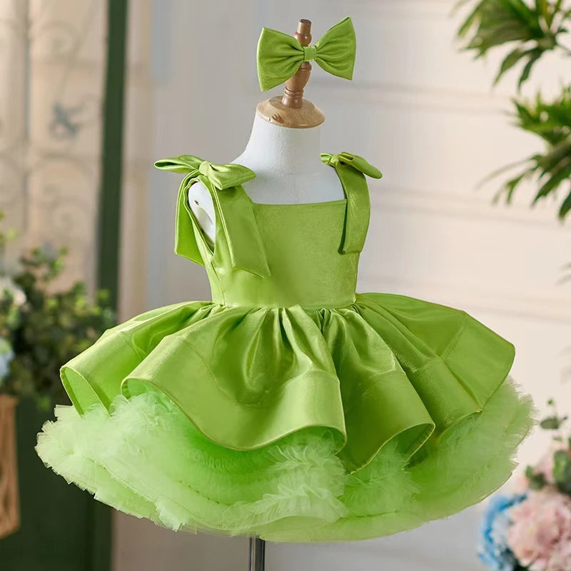 Dreamy Vow J703 Adorable Off-Shoulder 3D-Flower Baby Girl Dress With Tailing Princess Ball Gown for Kids Wedding Holiday Party