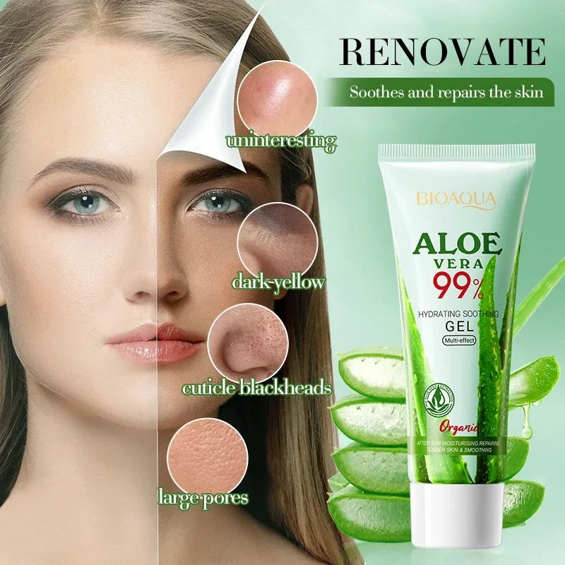 Aloe Vera Moisturizing Gel for Face and Body - Hydrating Cream