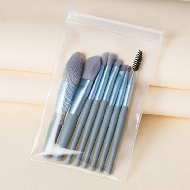 Macaron Makeup Brushes Set 8Pcs Soft Bristles For Eye Shadow Foundation Blending For Women