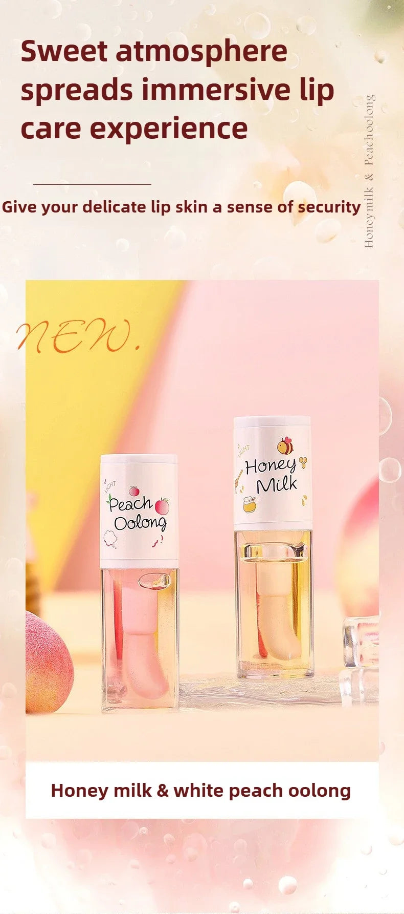 Korean Beauty Moisturizing Lip Ink Gloss Jelly Lipstick Big Brush Labial Lips Bright Oil Balm - Moisture & Color in One