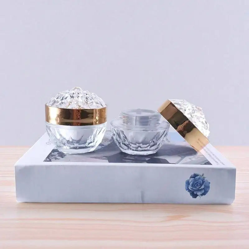 Empty Portable Mini Clear Glass Refillable Inner Liner Sub Packaging Eye Face Cream Travel Cosmetic Storage Containers