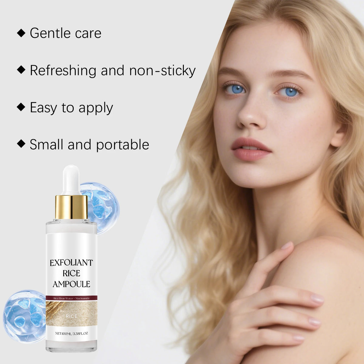 Eelhoe White and Black Rice Exfoliating Hydrating Serum - 100ml