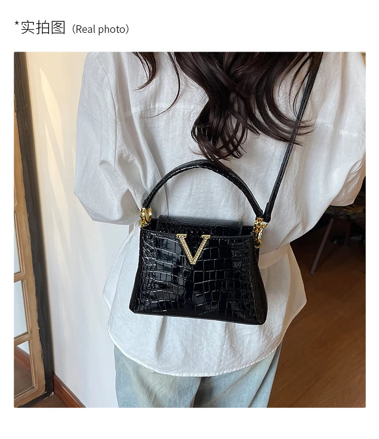 Mom' Bag Luxury Brand Ladies Messenger Bag In Leather - Famous Designer Elegant Tote Bag Popular Classic Design