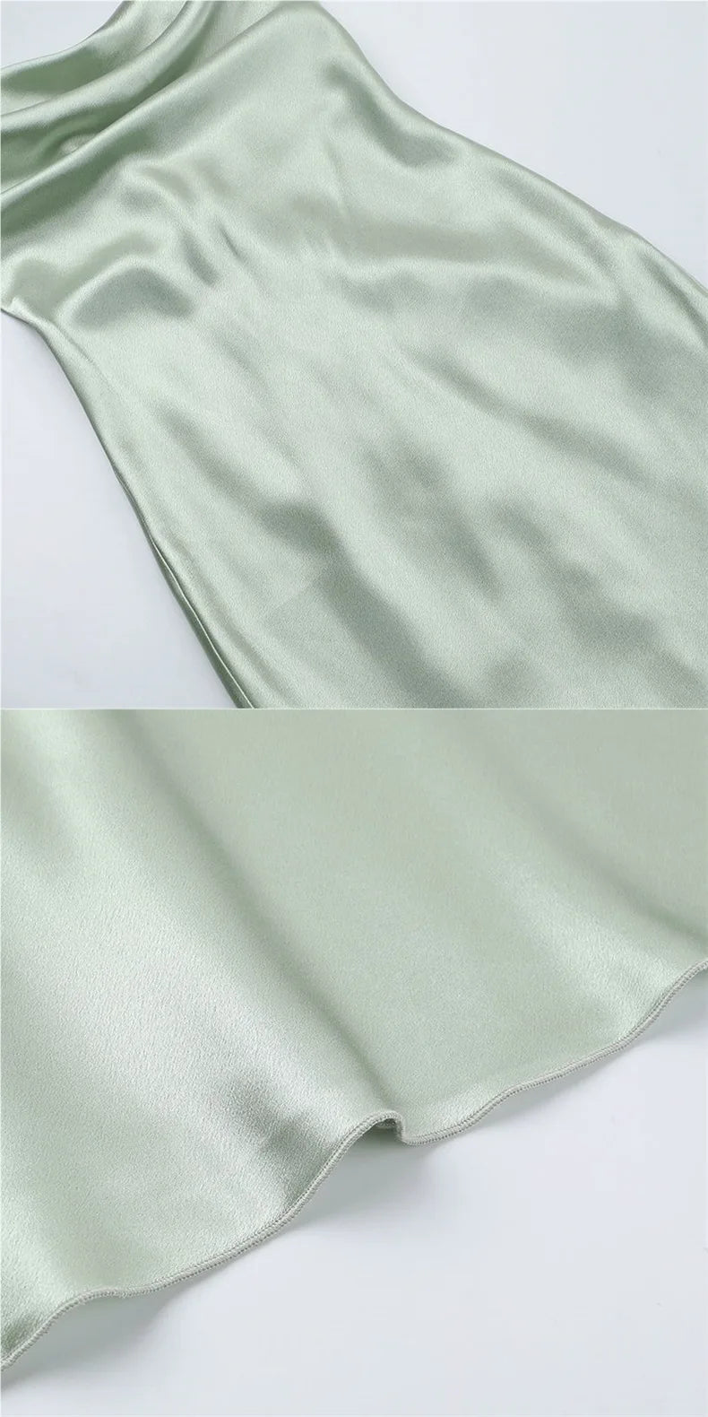 Elegant French Style Sling Satin Wrap Waist Slimming Long Dress Women's Fashion 2026 New Knitted Fabric Midi Skirt Dress