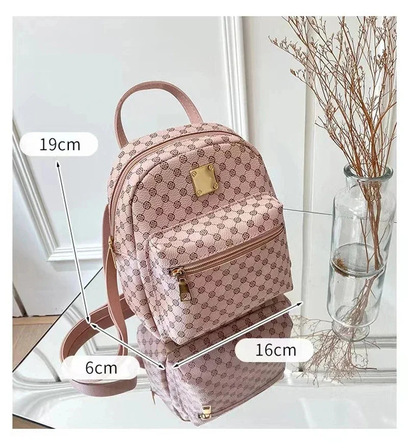 Women's Handbag Single Shoulder Crossbody Bag Double Shoulder Backpack Fashion All-matching Large Capacity Leisure Backpack