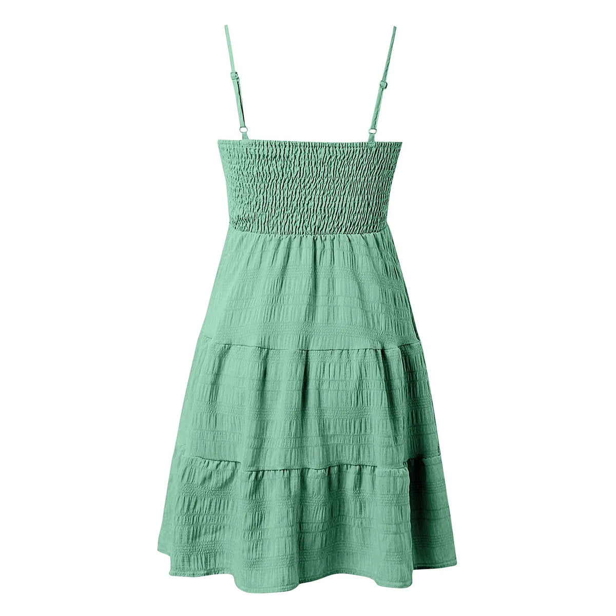 Bohemian Beach Sundress Women Sexy Sleeveless Backless Big Swing Mini Dress Solid Spaghetti Strap Ruffles Dresses Vestidos
