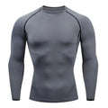 Compression Running Shirt Men Quick Dry Long Sleeve Sportswear For Male Gym Clothing Fitness Tee Training Workout Muscle Top