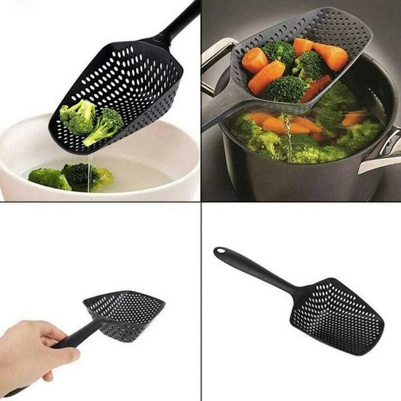 Creative Cooking Shovels Food Strainer Scoop Drain Gadgets Large Colander Soup Filter Household Kitchen Accessories