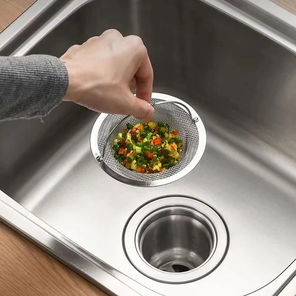 1 Filtro de fregadero de cocina de acero inoxidable para residuos de comida/pelo para mantener su bañera limpia en accesorios de cocina y baño