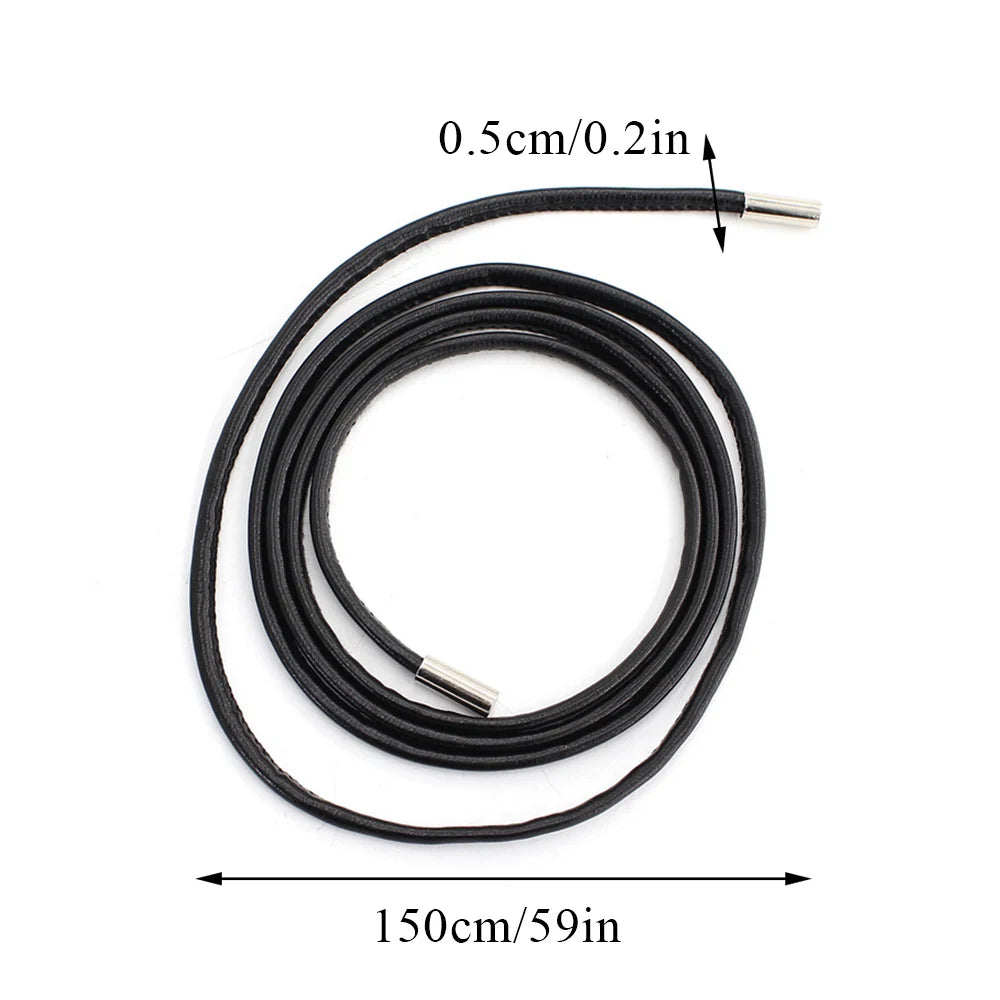 New Round Leather Rope Dresses Coat Decoration String Waist Belt For Women'S Solid Fashion Long Waist Chain Vintage Waistband