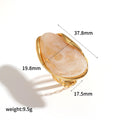 Tdjewelry Stainless Steel Color Resin Geometric Shape Rings 18K Gold Plated Fashion Daily Jewelry Ring For Women'S