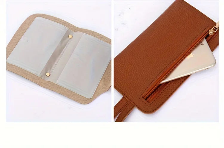 4pcs Elegant Minimalist Women'S Shoulder Bag, Handbag, Crossbody Bag, Women Storage Bag, Holiday Gift, Synthetic, Zipper Closure