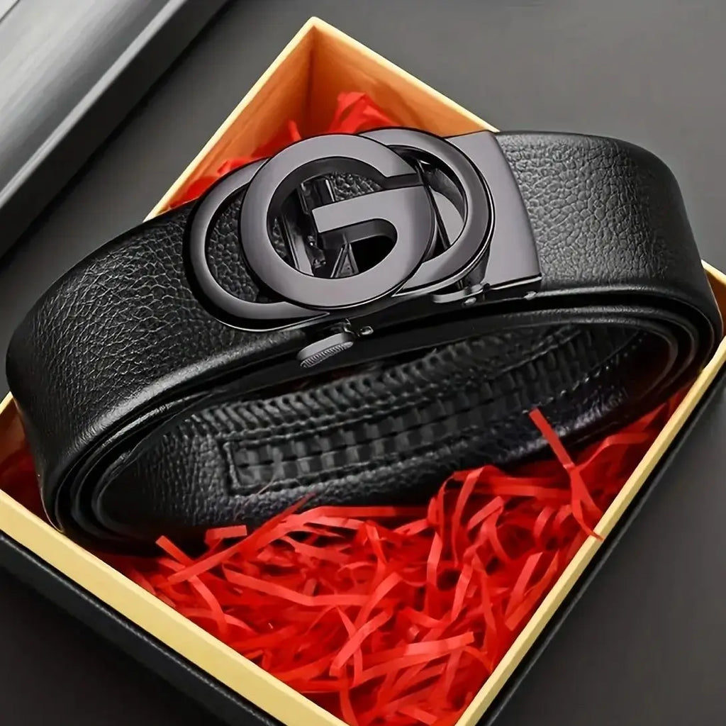 Men's Business Belt - Genuine High Quality Alloy Automatic Buckle Belt, Fashionable Buckle Fashionable Luxury Casual Belt