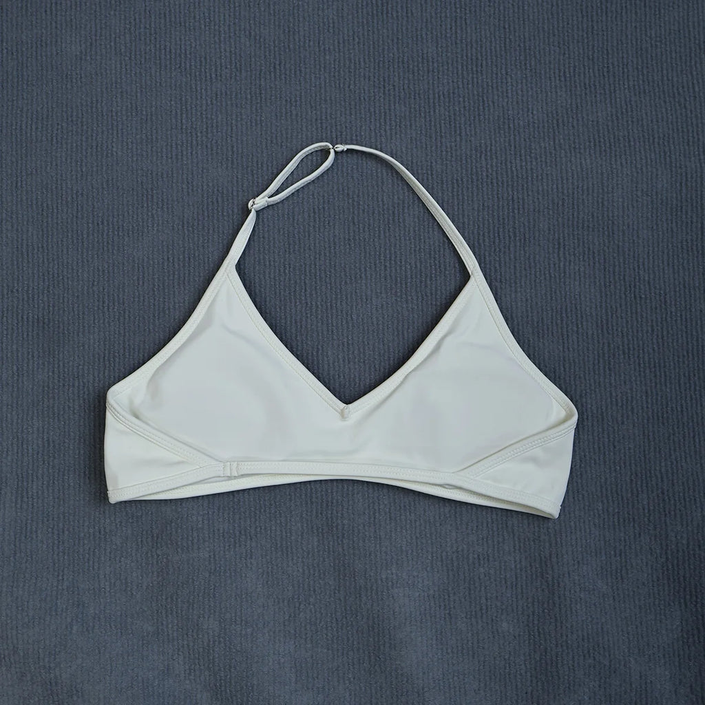 Women's Summer Halter Neck Padded Sports Yoga Bra Shock Absorption Support Backless Crop Top for Outdoor Running And Gym