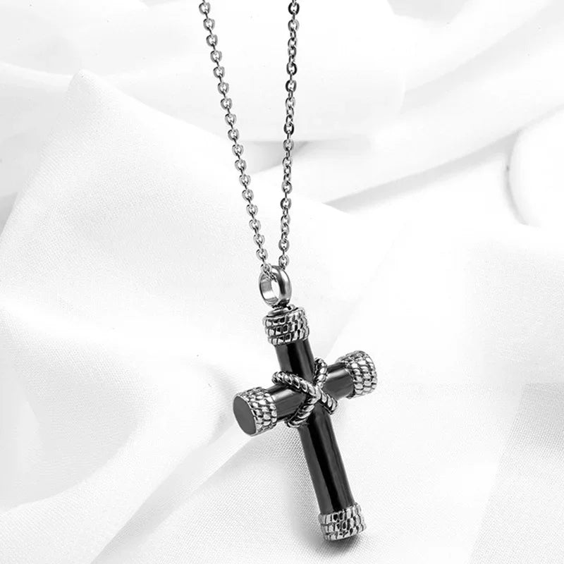 Jesus Christ Cross Mens Necklace Gold Color Cross Religious Pendant Necklace Accessory Chain Accessories