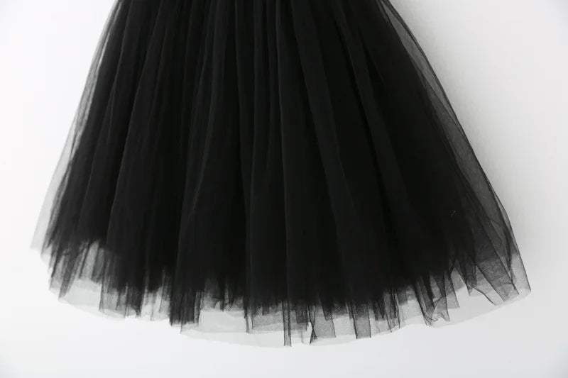 Girls Ribbed Tulle Dress - Sleeveless Princess Gown with Layered Skirt for Toddlers Party Dress for Kids Girl Girls Clothes