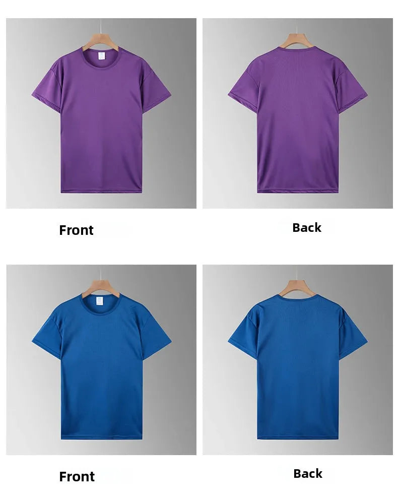 Versatile Men's Short Sleeve Shirt Tee Tops European Size Multi-Pack Slim Fit Sporty Style Fiber Blend Lightweight Clothing