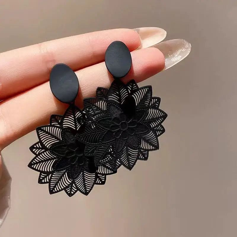 Pendientes Colgantes Para Mujer Flor Blanca Corazón Cristal Lazo Perla Largos Geométricos Joyería de Declaración