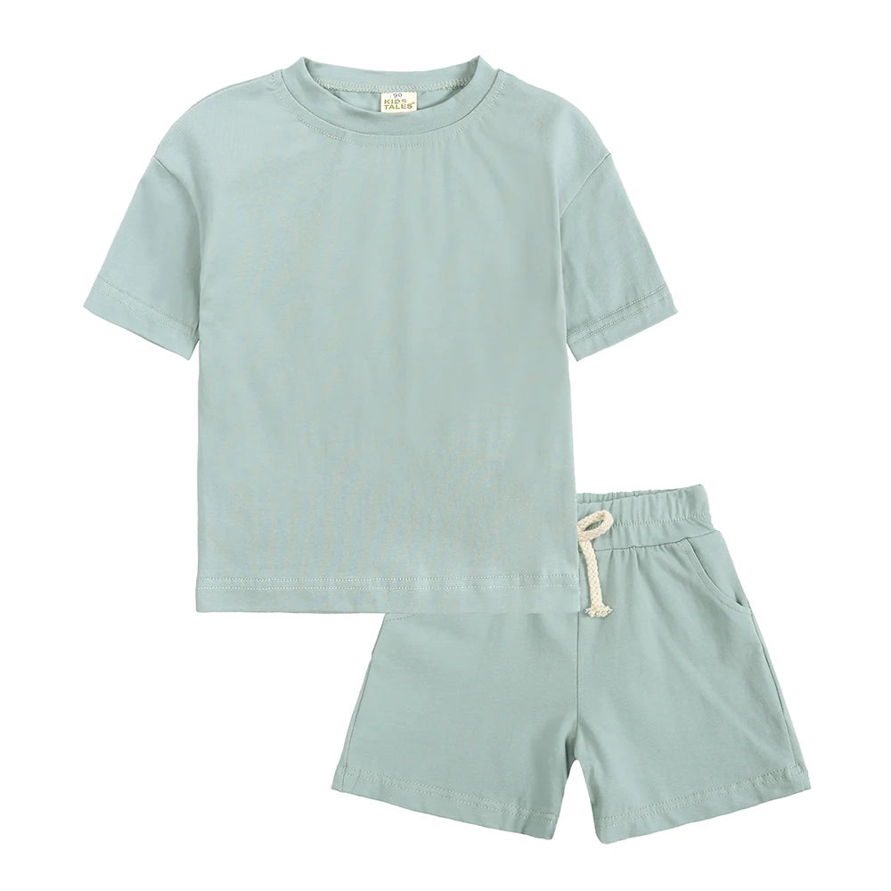 Kids Tales Unisex Children's 2-Piece Cotton Summer Outfit Set