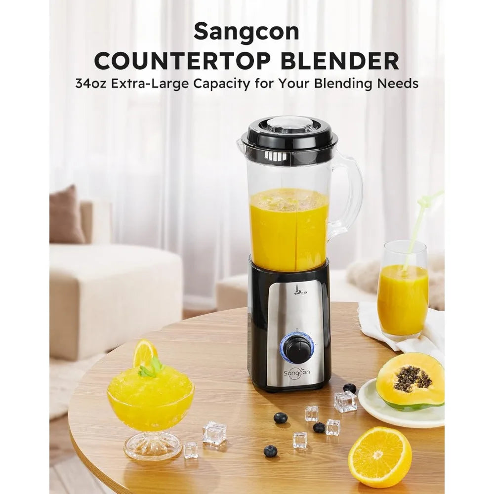 5 in 1 Compact Blender Food Processor 350W High Speed 2 Speed Pulse for Smoothies Shakes Meat Veg