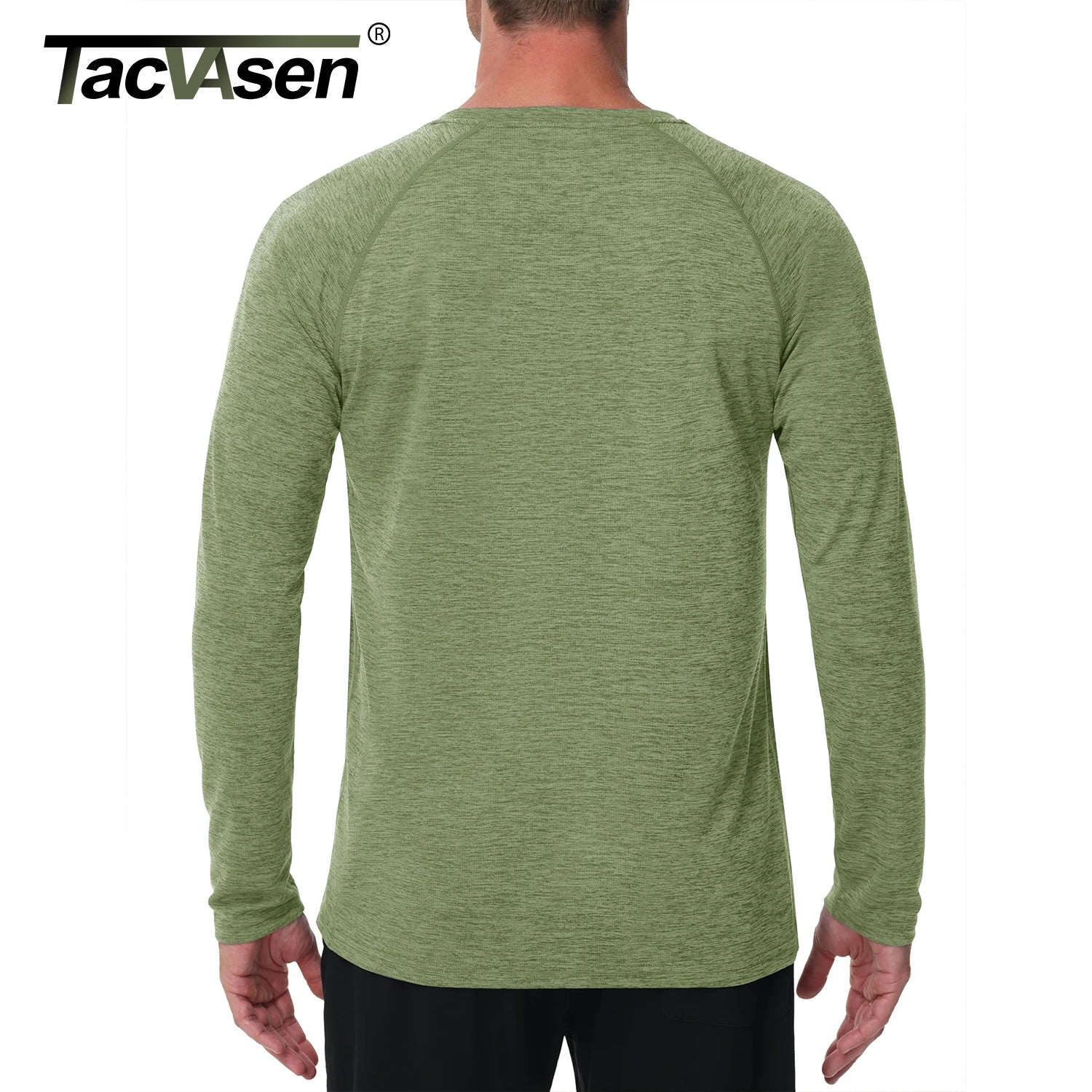 TACVASEN UPF 50+ Workout T-shirts Mens Quick Dry Long Sleeve Athletic Shirts Performance Sports Running Tee Tops Sun Protection