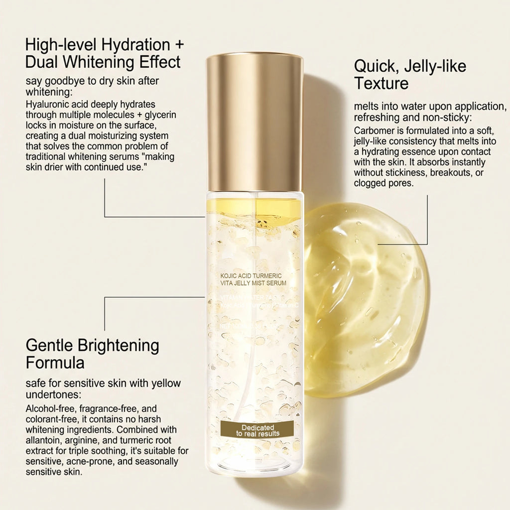 Jelly Mist Serum Brightening Firming Hydrating Face Spray Smoothing Facial Hyaluronic Acid Collagen Moisturizing Skincare Set