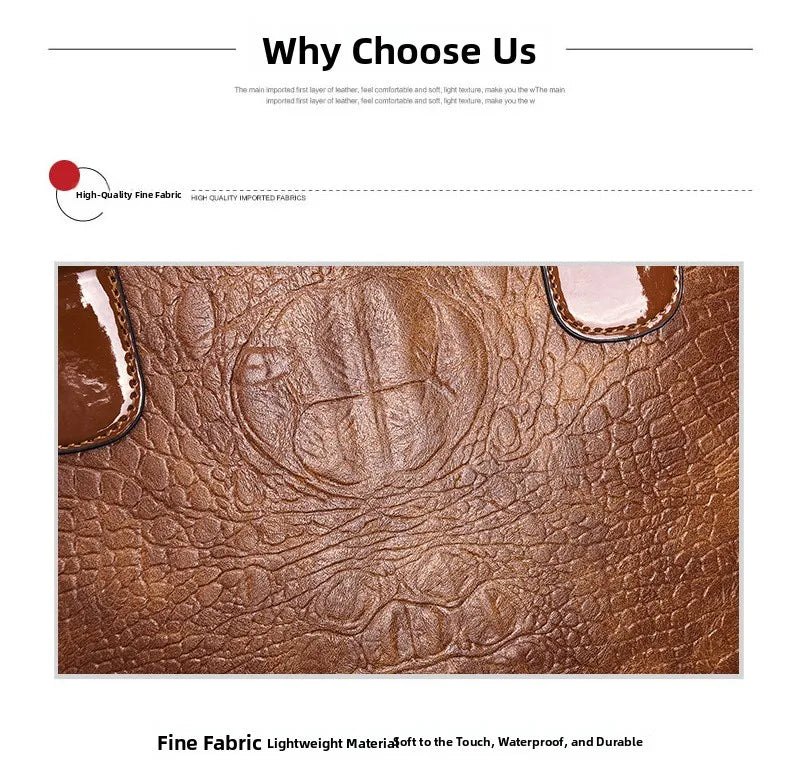 Fashionable Alligator Pattern Women's Handbag Hot Sale Of The Season New Large Versatile Single Shoulder Handbag Ladies Purse...
