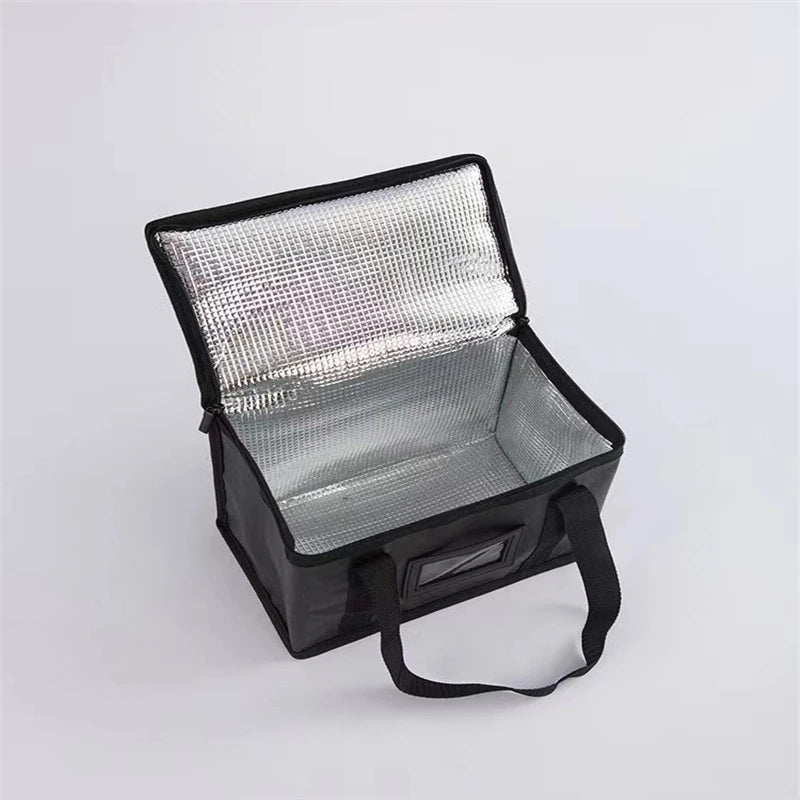 70L Insulated Thermal Cooler Bag Insulation To Keep Cold Large Capacity Portable Lunch Bag Zip Picnic Camping Tin Foil Food Bag