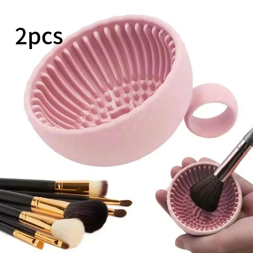Quickclean Makeup Brush Cleaner Premium Silicone Scrubber Non Slip Bowl Effortless Deep Cleaning For Beauty Lovers