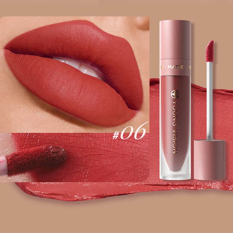 Dunuf 8 Color Matte Velvet Lip Gloss Waterproof Plumping Lipstick For Bold Women