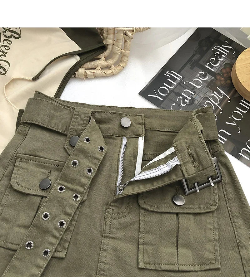 2026 Summer Safari Style Women Denim Pantskirt High-waist Short Slim A-line Jean Skirts Lady Anti-expose Lining Wide-leg Shorts