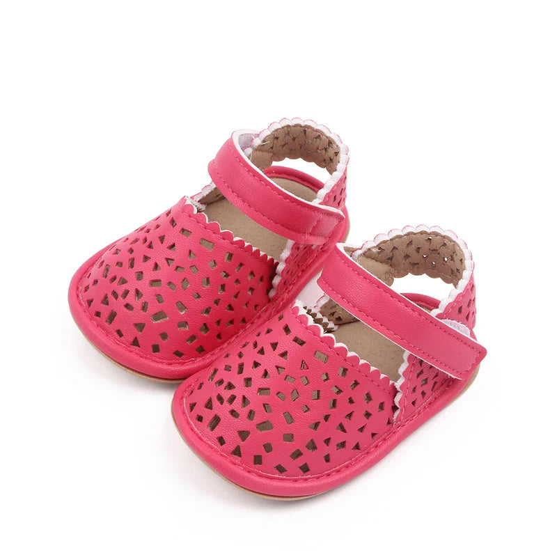 Baby girl mesh breathanle hollow summer sandal outdoor walking shoes