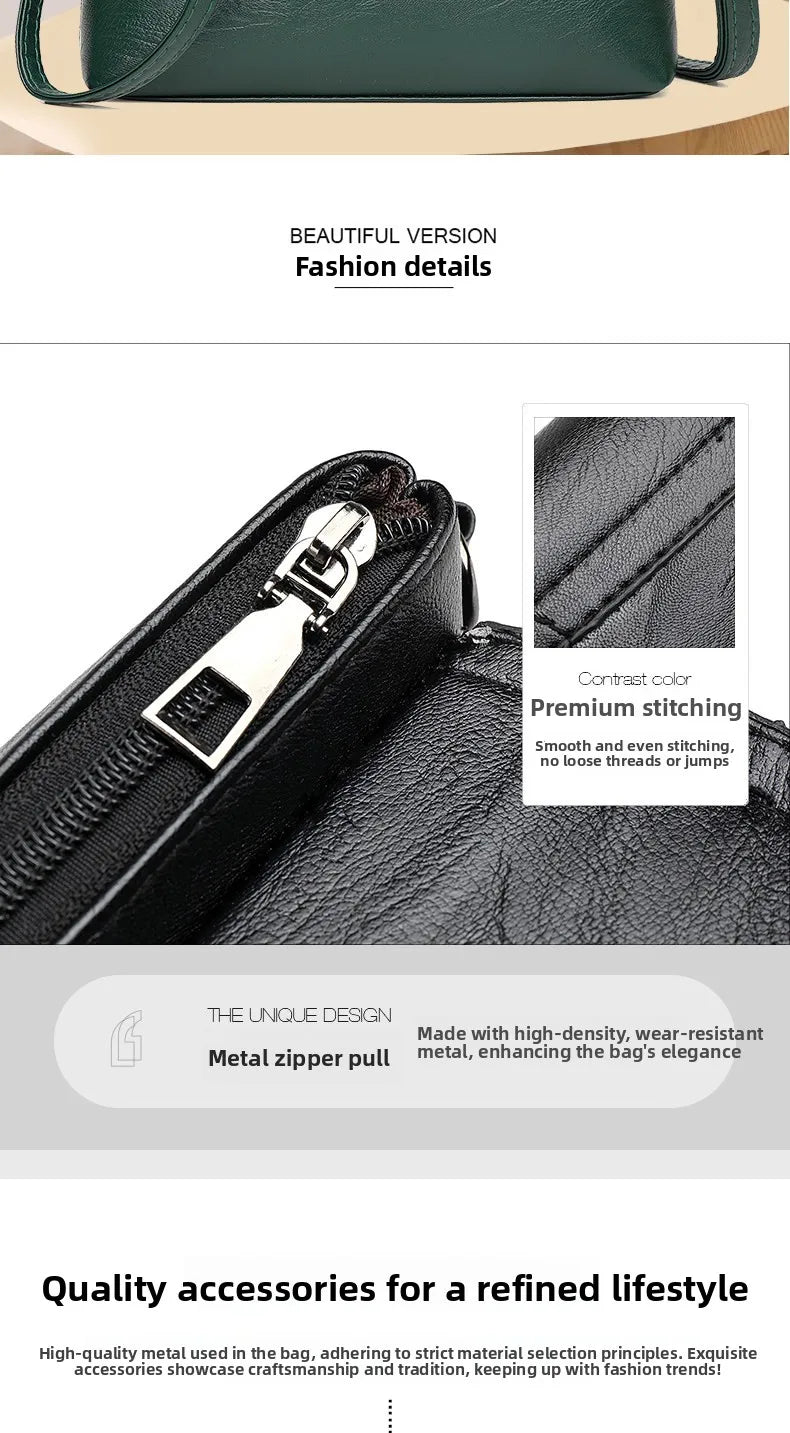 Fashionable High-End Feelings Women's Crossbody Bag Casual Versatile Single Shoulder Bag Large Capacity Mom Bag Shopping Stre...