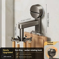 Estante de almacenamiento de cocina con ventosa - No necesita perforación Gancho giratorio 360° Gancho de plástico duradero para cocina
