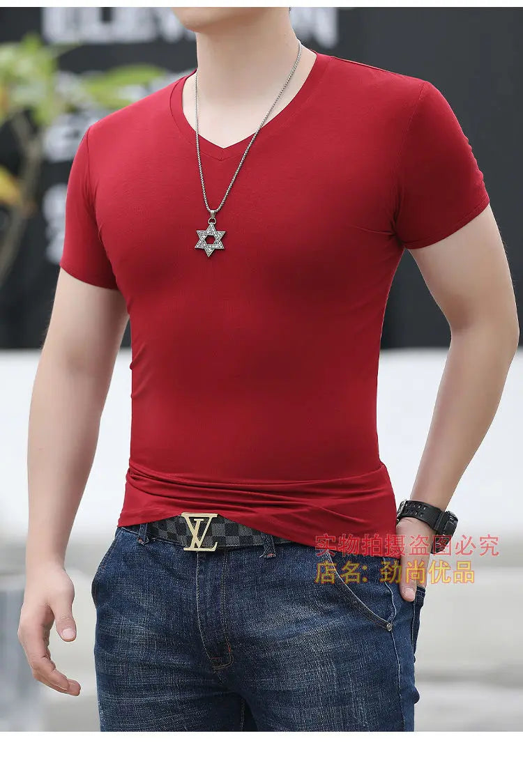 New Arrival:Fashion Men's Top Oversized 6XL T-Shirt for Men's Clothing Soft Breathable Modal Slim Sport Casual WearTank Tops man