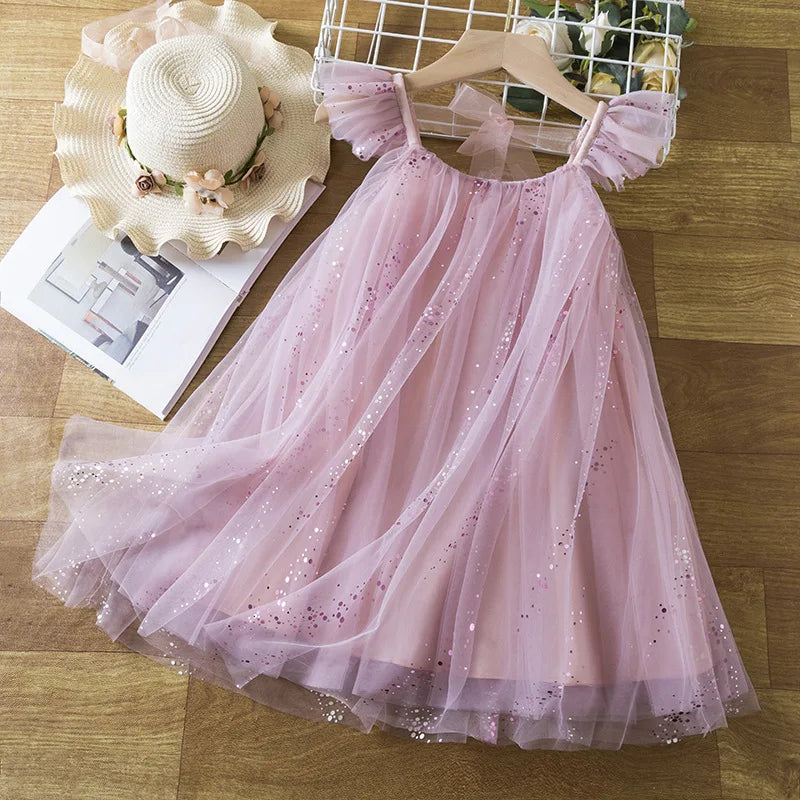 Foreign Trade New Style Girls' Fairy Dress European and American Cake Mesh Puffy Dress Children's Birthday Performance Costume