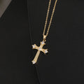 Fashionable Jesus Cross Necklace Exquisite Zircon Jewelry Personality Versatile Clavicle Chain Pendant Lucky