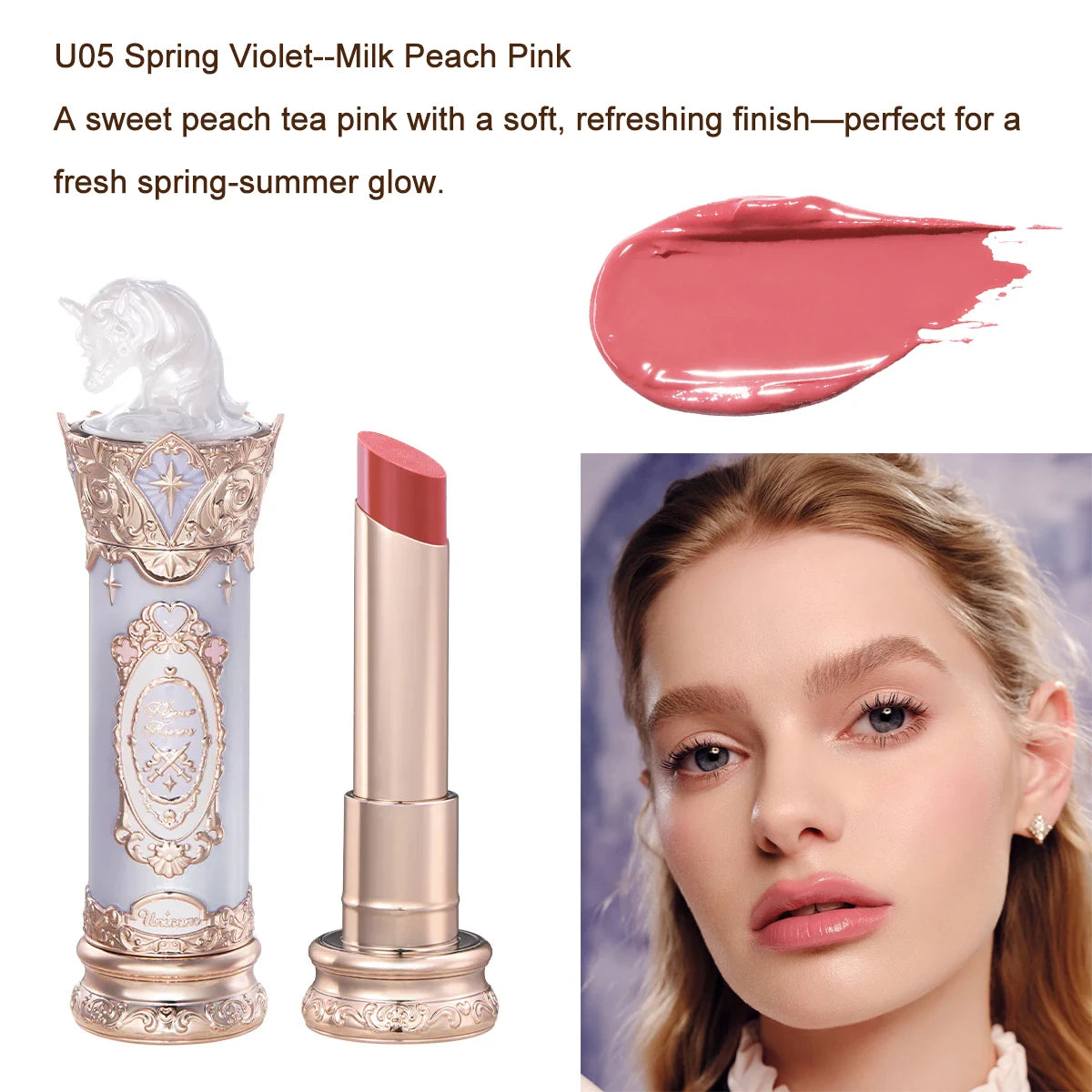 Flower Knows Knight Unicorn Makeup Set - Eyeshadow, Blush, Lipstick