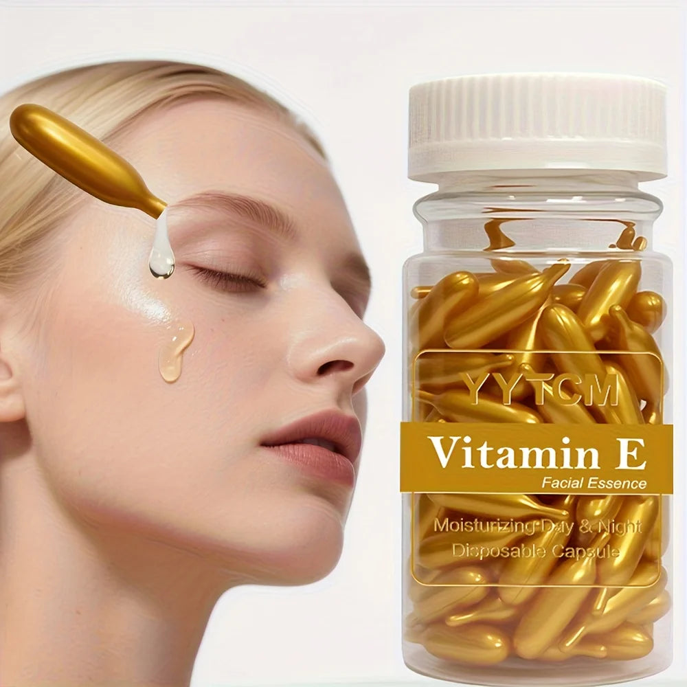 Yytcm Vitamin E Face Serum Capsules, Hydrating Moisturizing - 90 Count