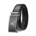 High Quality Black Brown Men’s Belt, Genuine Leather Material, Adjustable Automatic Ratchet Buckle, Cuttable Business Belt