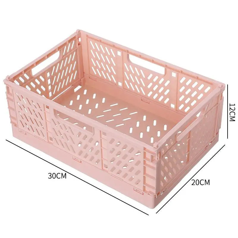 Foldable Storage Basket Wardrobe Organizer Box Kitchen Bathroom Accessories Gadgets For Clothes Toy Spices Condiments Vegetables