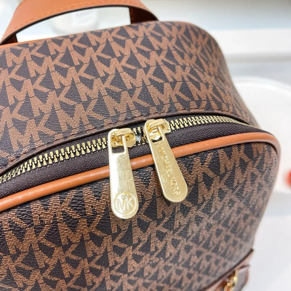 Michael Kors Women's Fashion Leisure Backpack Multi functional Large Capacity Small Backpack MK Outward Vacation Travel Bag