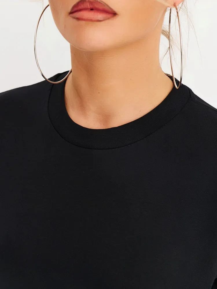 Solid Color Couple T-Shirts Four Seasons Basic Men'S And Women'S Short Sleeve Tees Tops Casual Breathable Oversized Sports T Shirt
