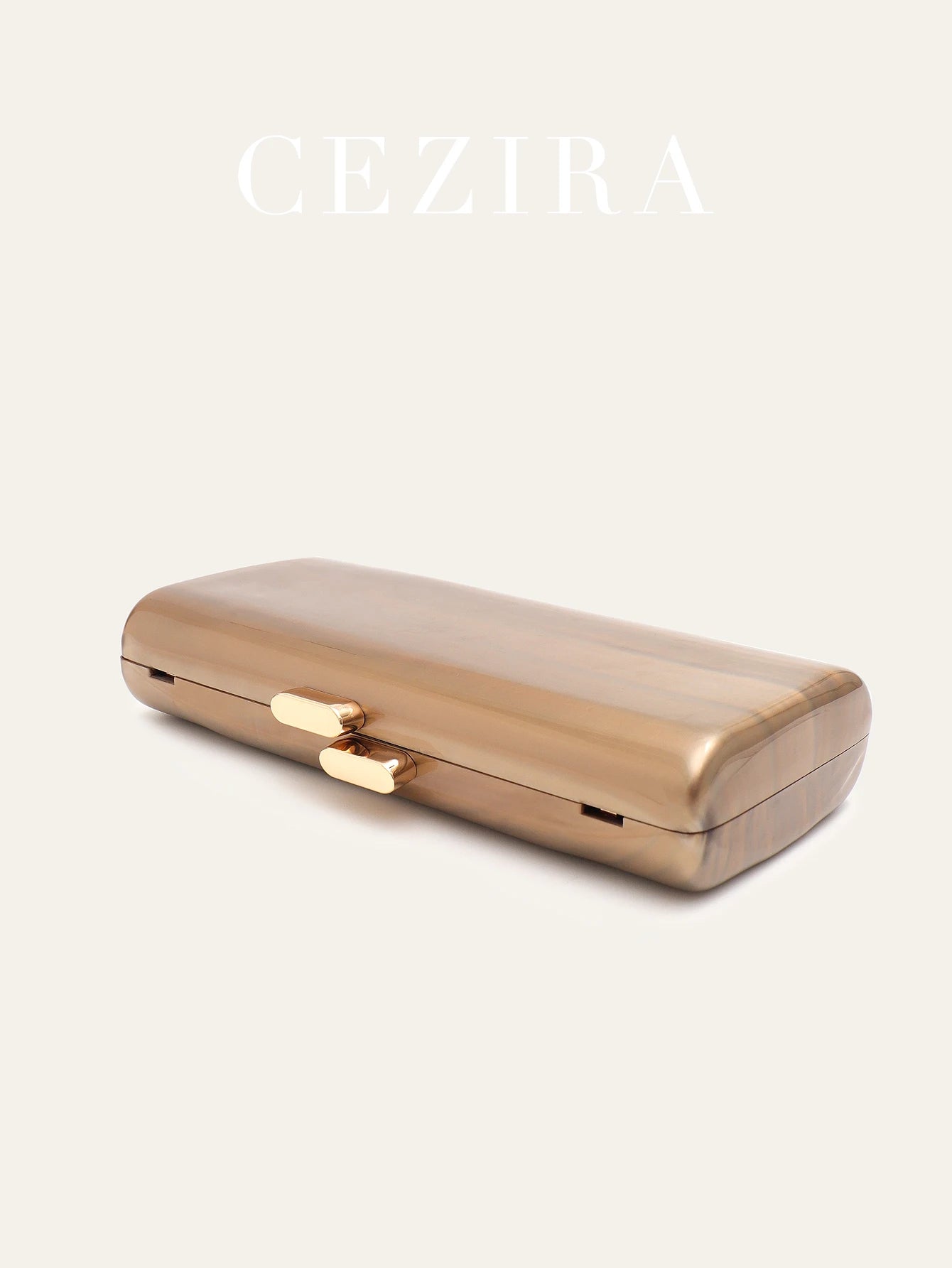 CR Women Elegant Marbled Acrylic Clutch Minimalist Simple Design Magnetic Closure Square Hard Case Box Evening Bag Bride Purse