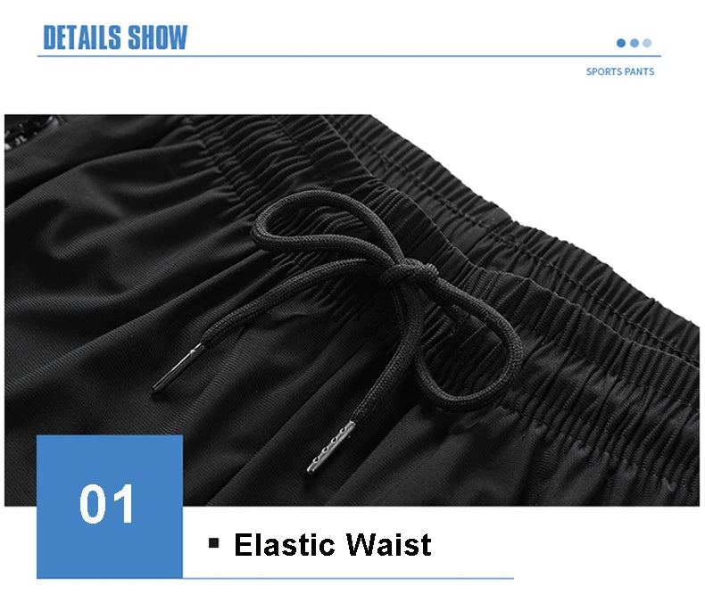 Breathable Men's Pants Sweatpants Quick Dry Pants Men Spring Summer Sports Trousers Elastic Waist Joggers Running Tracksuit XXXL