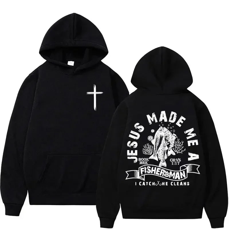 Christian Bible Verse Graphic Fleece Hoodie - Unisex Vintage Style